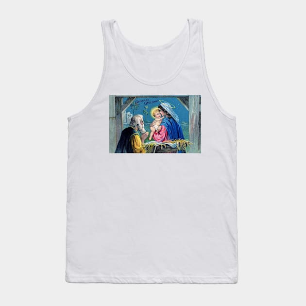 Vintage Christmas Jesus Birth Tank Top by RetroSalt